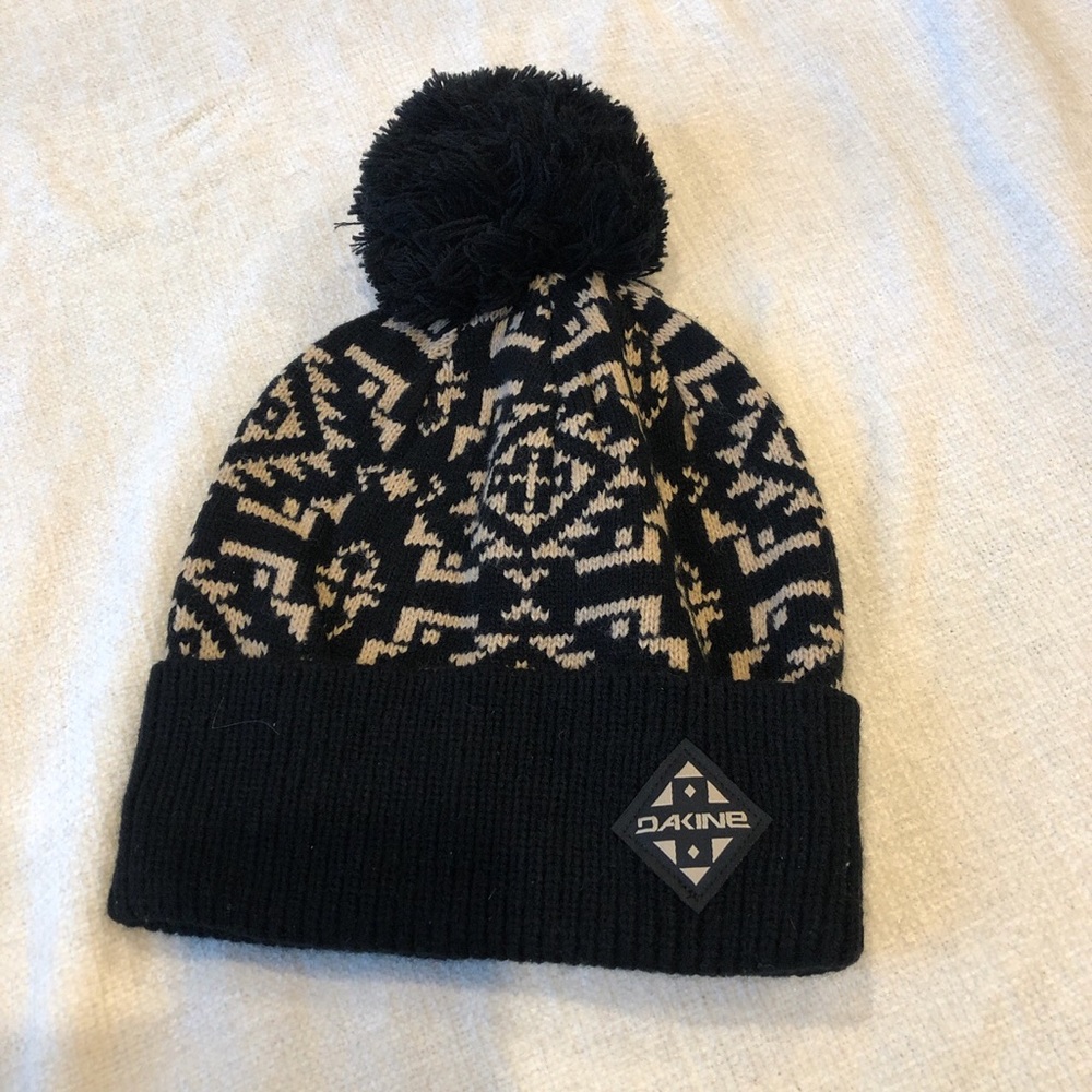 Dakine Beanie Black and Tan Aztec Print